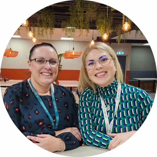 Julija working with a HR professional